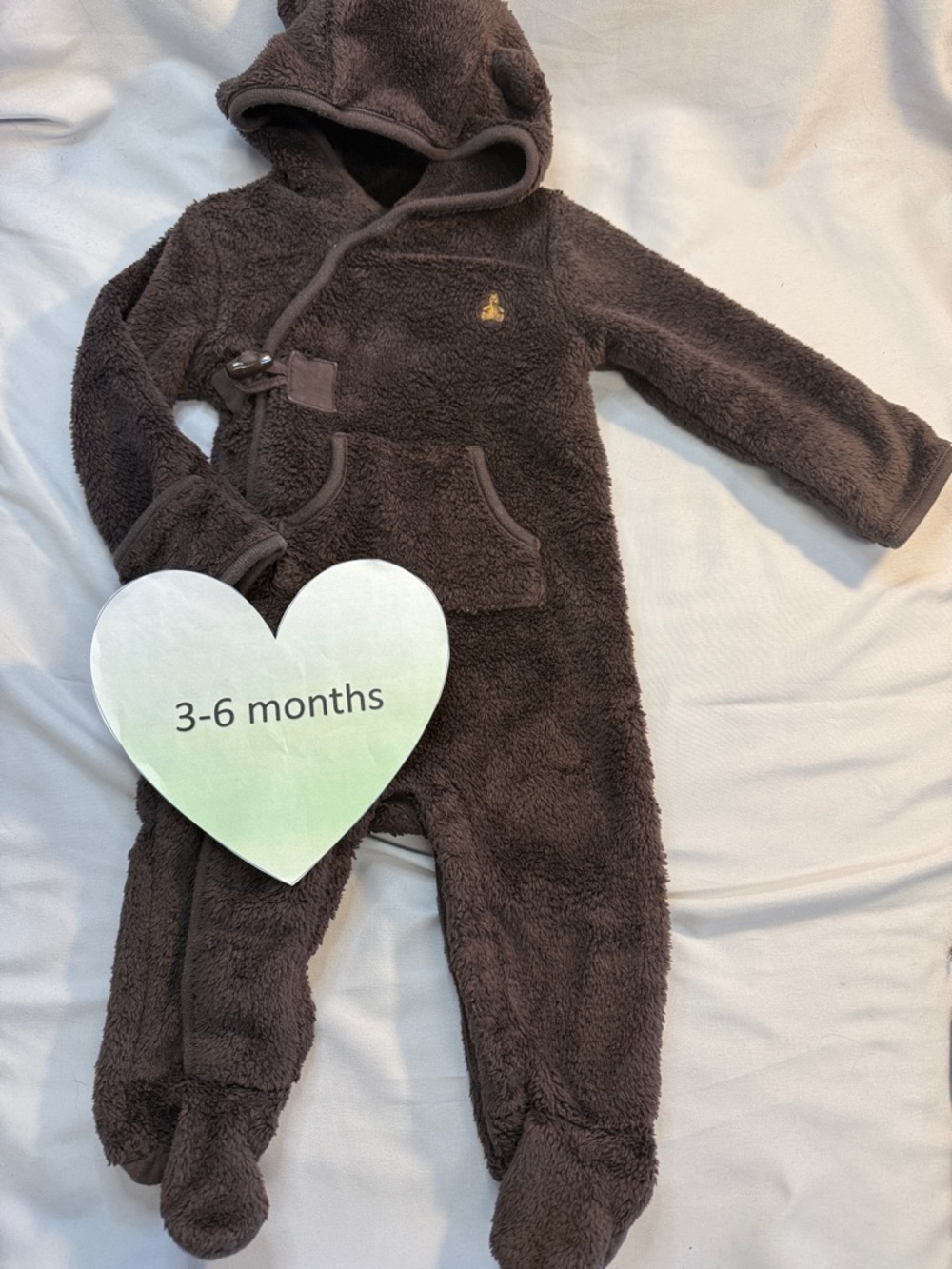 Baby  gap - plush convertible footed bunting bag/outerwear. Size 3-6 months